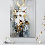 Canvas Schilderijen Schilderij van witte bloemen