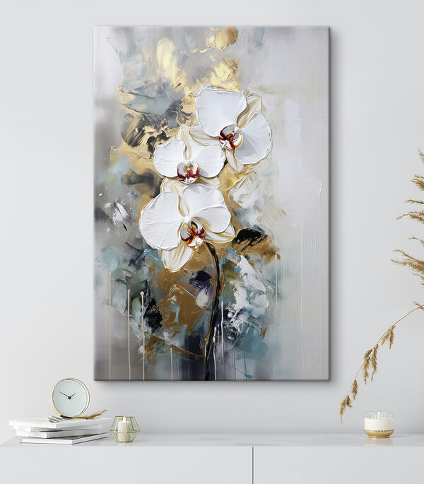 Canvas Schilderijen Canvas Schilderijen Schilderij van witte bloemen (Artikelnummer: s35904)