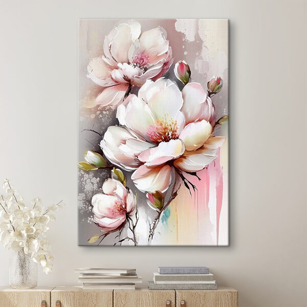 Elegante bloesems in artistieke aquarelstijl Canvas Schilderijen Elegante bloesems in artistieke aquarelstijl