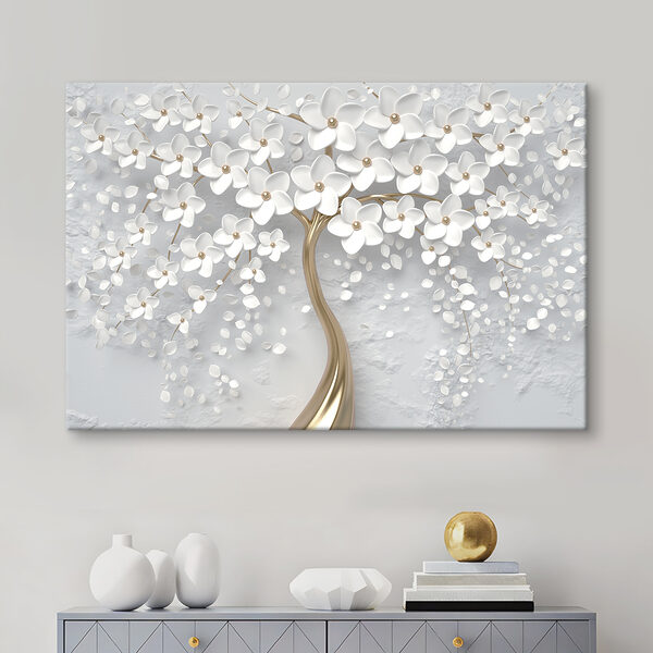 Elegant bloemenontwerp met delicate bloemblaadjes Canvas Schilderijen Elegant bloemenontwerp met delicate bloemblaadjes