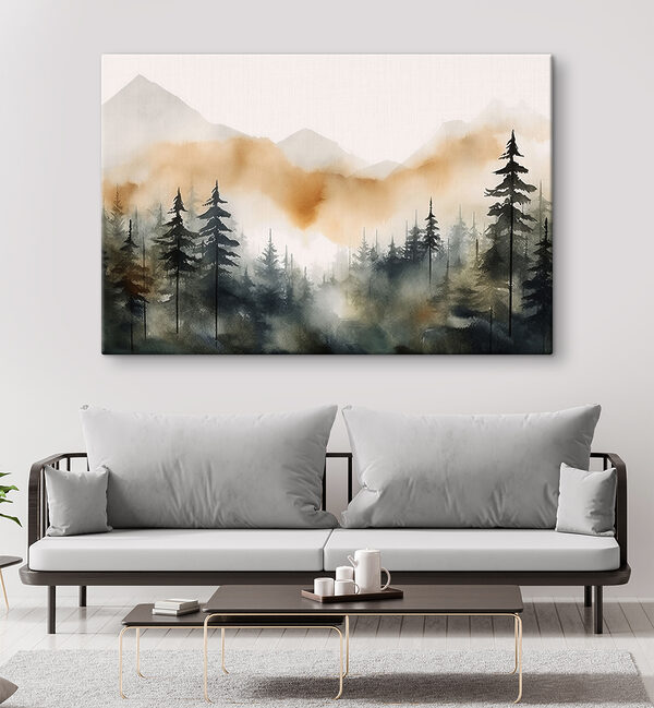 Zwart-wit afbeelding van een boom Canvas Schilderijen Zwart-wit afbeelding van een boom
