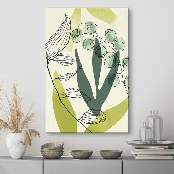 Tekening van een plant Canvas Schilderijen Tekening van een plant