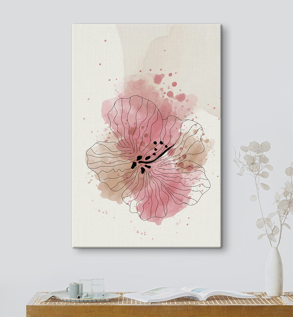 Tekening van een bloem Canvas Schilderijen Tekening van een bloem