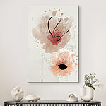 Canvas Schilderijen Abstracte bloemenkunst met aquareleffect.