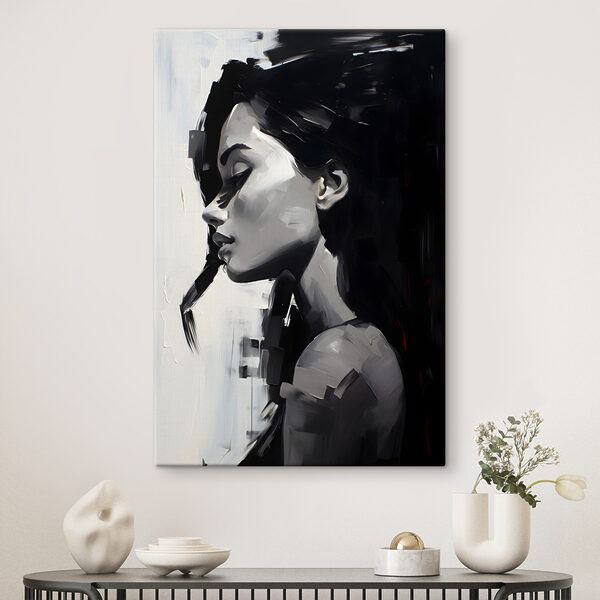 Schilderij van een vrouw Canvas Schilderijen Schilderij van een vrouw