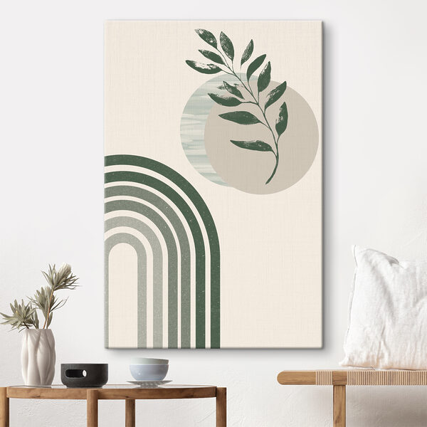 Abstract bladeren en bogen ontwerp Canvas Schilderijen Abstract bladeren en bogen ontwerp
