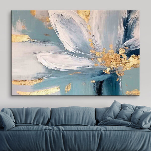 Schilderij van een bloem Canvas Schilderijen Schilderij van een bloem