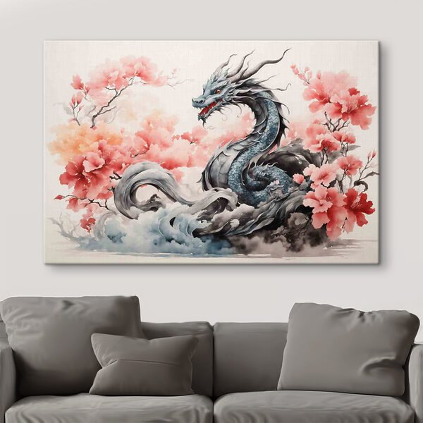 Schilderij van een draak Canvas Schilderijen Schilderij van een draak