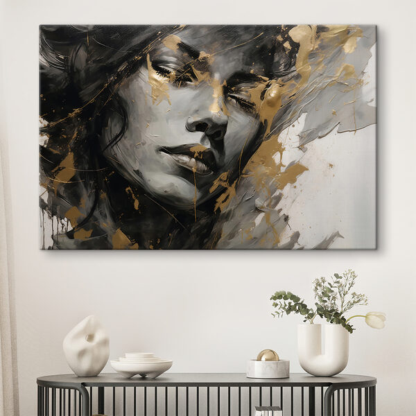"Gefluister in artistiek verbrijzelde stilte" Canvas Schilderijen "Gefluister in artistiek verbrijzelde stilte"