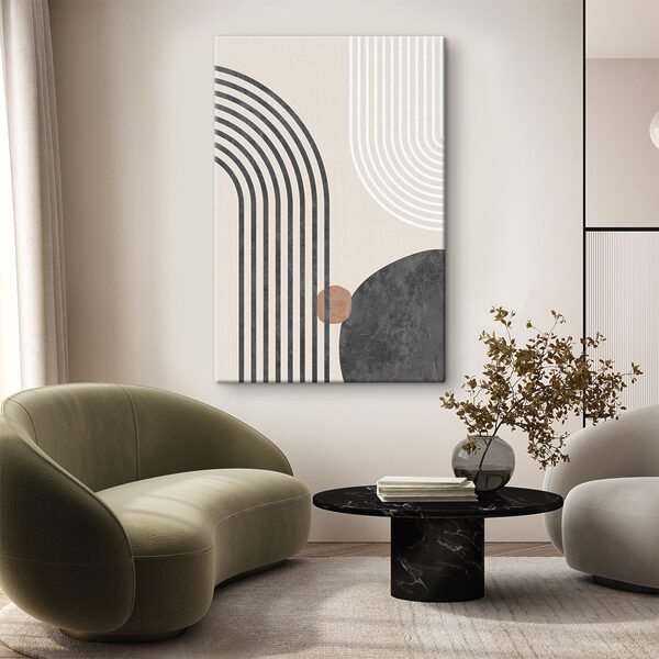 Abstracte lijnen met geometrische vormen Canvas Schilderijen Abstracte lijnen met geometrische vormen