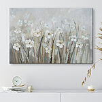 Canvas Schilderijen Schilderij van witte bloemen
