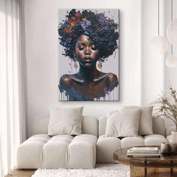 Kleurrijke expressie van serene schoonheid Canvas Schilderijen Kleurrijke expressie van serene schoonheid