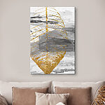 Canvas Schilderijen Geel uitgesneden papier van een vrouw