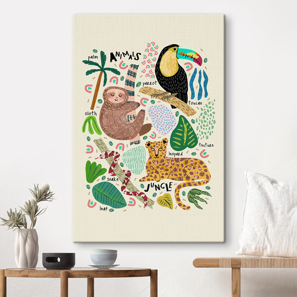 Luiaard liggend op zijn rug Canvas Schilderijen Luiaard liggend op zijn rug
