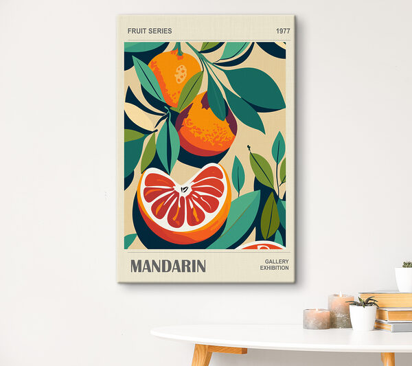 Helft van een grapefruit Canvas Schilderijen Helft van een grapefruit