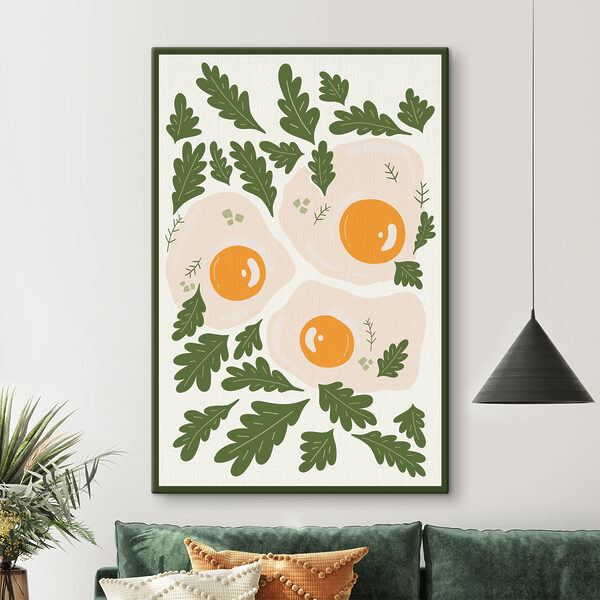Een sinaasappel met een smiley Canvas Schilderijen Een sinaasappel met een smiley