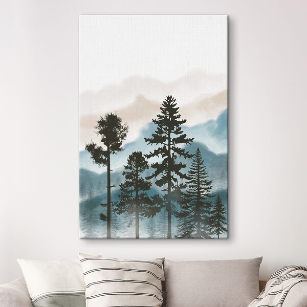 Silhouet van een boom Canvas Schilderijen Silhouet van een boom