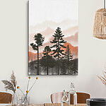 Canvas Schilderijen Silhouet van een boom