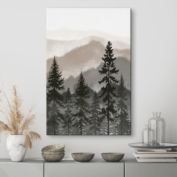 Canvas Schilderijen Silhouet van een boom