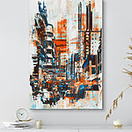 Canvas Schilderijen Schilderij van een stad