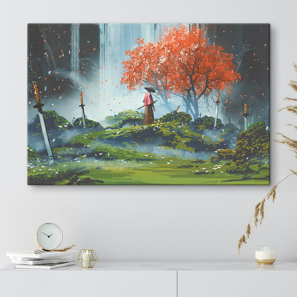 Hand die een zwaard vasthoudt Canvas Schilderijen Hand die een zwaard vasthoudt