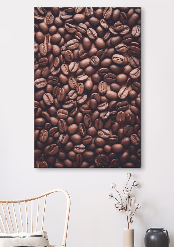 Geroosterde koffiebonen achtergrond Canvas Schilderijen Geroosterde koffiebonen achtergrond