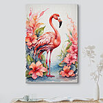 Canvas Schilderijen Schilderij van een flamingo
