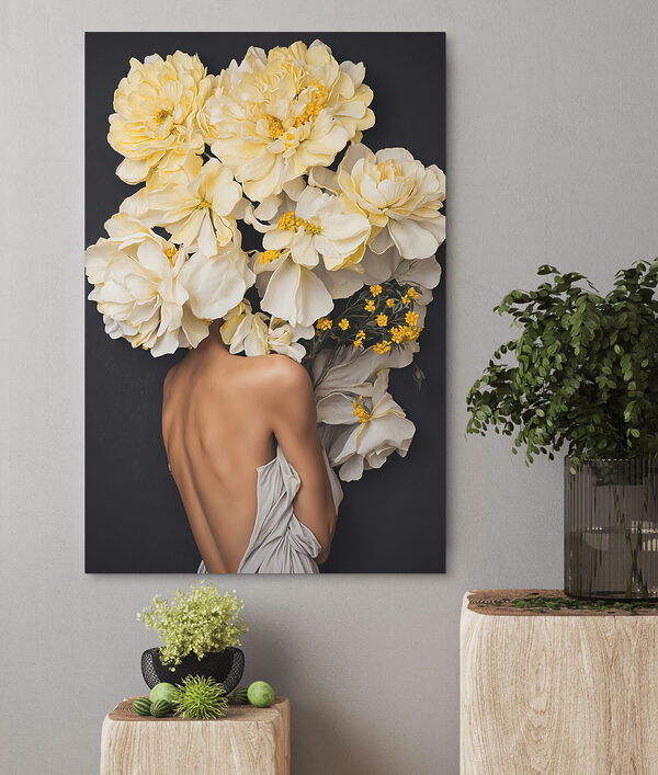 Bos gele bloemen Canvas Schilderijen Bos gele bloemen