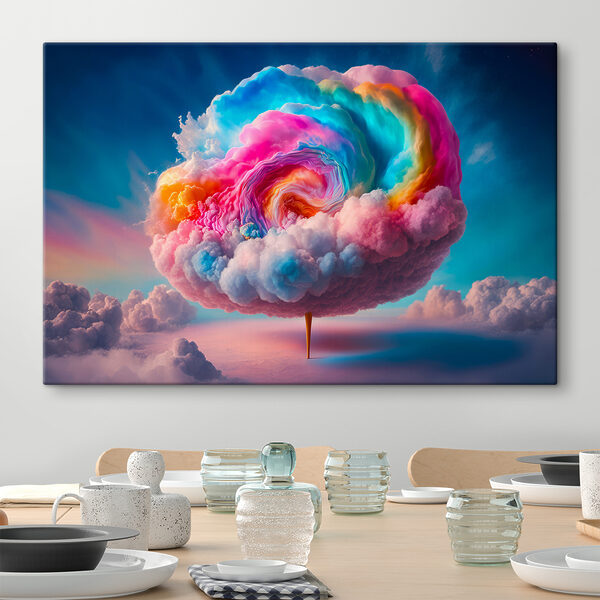 Kleurrijke wolk in de lucht Canvas Schilderijen Kleurrijke wolk in de lucht