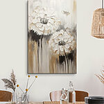 Canvas Schilderijen Schilderij van witte bloemen