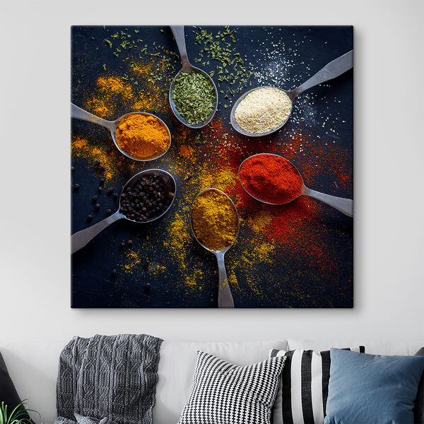 Lepel zwarte peper Canvas Schilderijen Lepel zwarte peper
