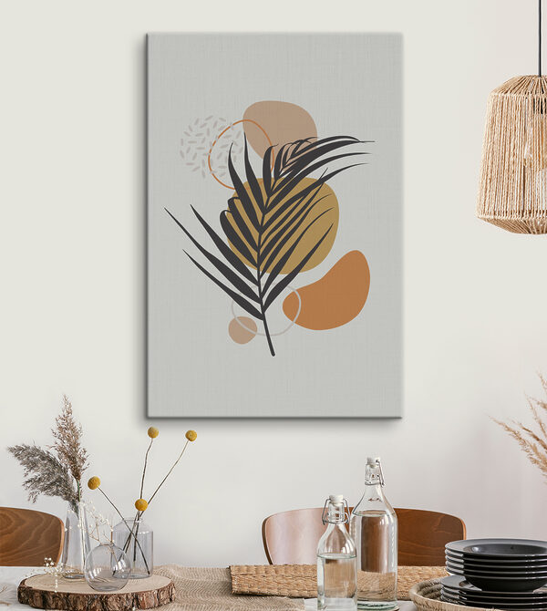 Abstract bladeren en vormen ontwerp Canvas Schilderijen Abstract bladeren en vormen ontwerp