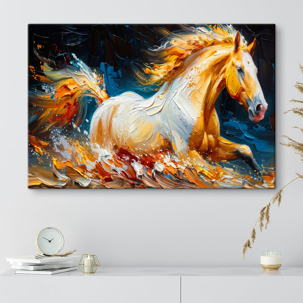 Schilderij van een paard Canvas Schilderijen Schilderij van een paard