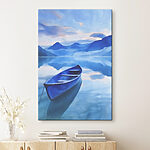 Canvas Schilderijen Blauwe boot in water