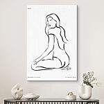 Canvas Schilderijen Tekening van een vrouw