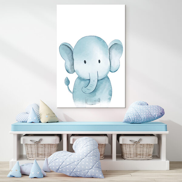 Spotprent van een olifant Canvas Schilderijen Spotprent van een olifant