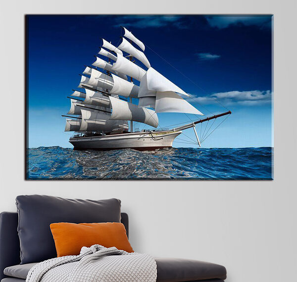 Zeilboot in het water Canvas Schilderijen Zeilboot in het water