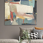 Canvas Schilderijen Kleurrijk abstract geometrisch schilderij