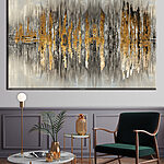 Canvas Schilderijen Abstract stadslandschap met reflecterende symmetrie