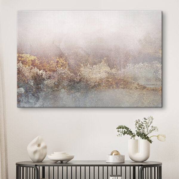 Gestructureerd abstract landschap met gedempte tinten Canvas Schilderijen Gestructureerd abstract landschap met gedempte tinten