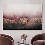 Canvas Schilderijen Abstract landschap met structuuraccenten.