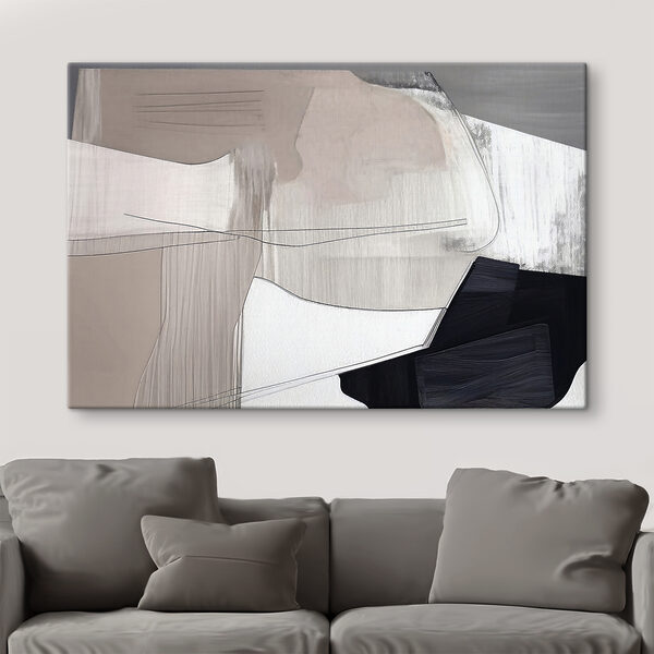 Zwart-wit schilderij Canvas Schilderijen Zwart-wit schilderij