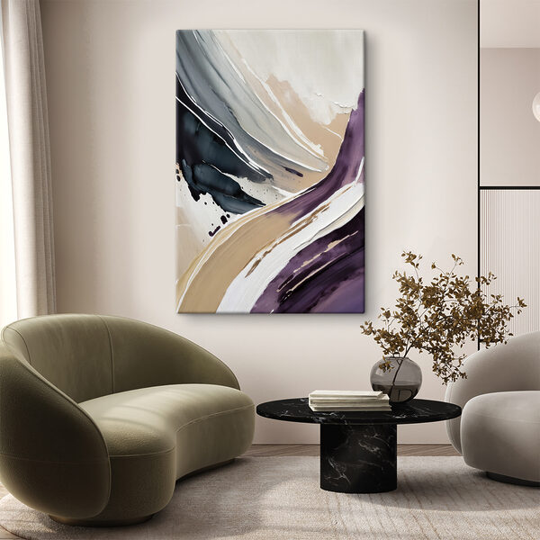 Abstracte golven van kleur en beweging Canvas Schilderijen Abstracte golven van kleur en beweging