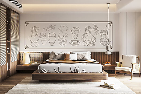Tekening van een vaas Fotobehang Tekening van een vaas