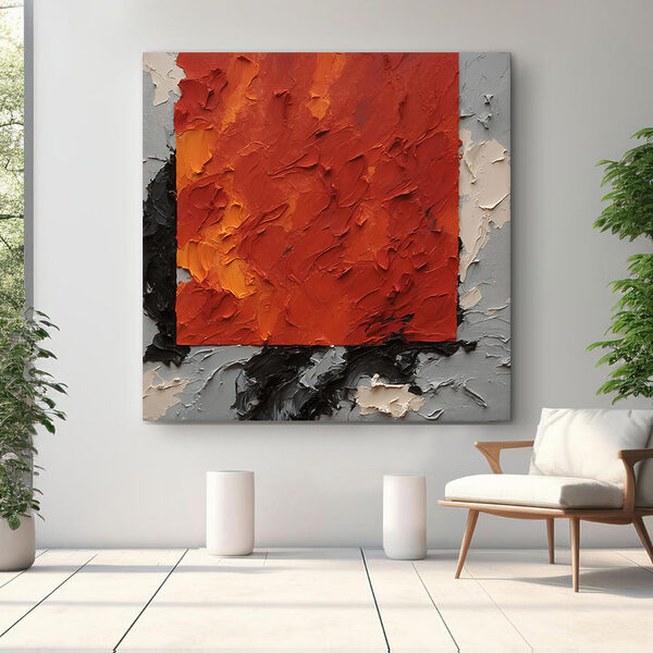 Abstracte structuurverf in levendige tinten Canvas Schilderijen Abstracte structuurverf in levendige tinten