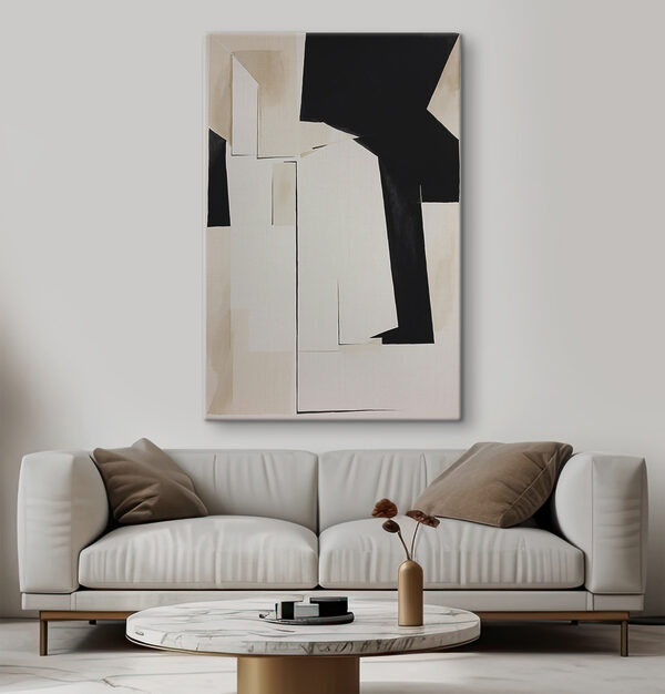 Zwart-wit kunstwerk Canvas Schilderijen Zwart-wit kunstwerk