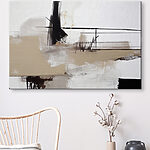 Canvas Schilderijen Abstracte lijnen en vormen op canvas.