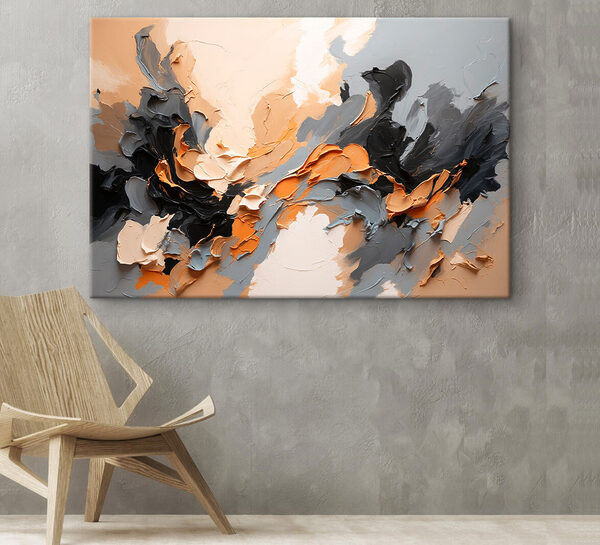 Gestructureerd abstract met aardetinten Canvas Schilderijen Gestructureerd abstract met aardetinten