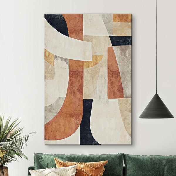 Zwart rechthoekig object met een witte rand Canvas Schilderijen Zwart rechthoekig object met een witte rand
