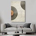 Canvas Schilderijen Metallic patroon met cirkelvormig ontwerp.